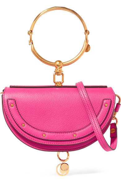 CHLOE Calfskin Small Nile Bracelet Minaudiere Bag Washed Pink 1275084