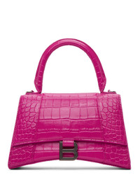 Balenciaga Pink Croc Hourglass Bag