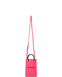 Balenciaga Pink Shopping Phone Holder Bag
