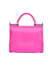 Dolce & Gabbana Pink Sicily Transparent Pvc Shoulder Bag