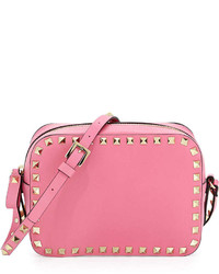 NWT Valentino Rockstud Bag Camera Crossbody 3 Compartments Chain Pouch Hot  Pink