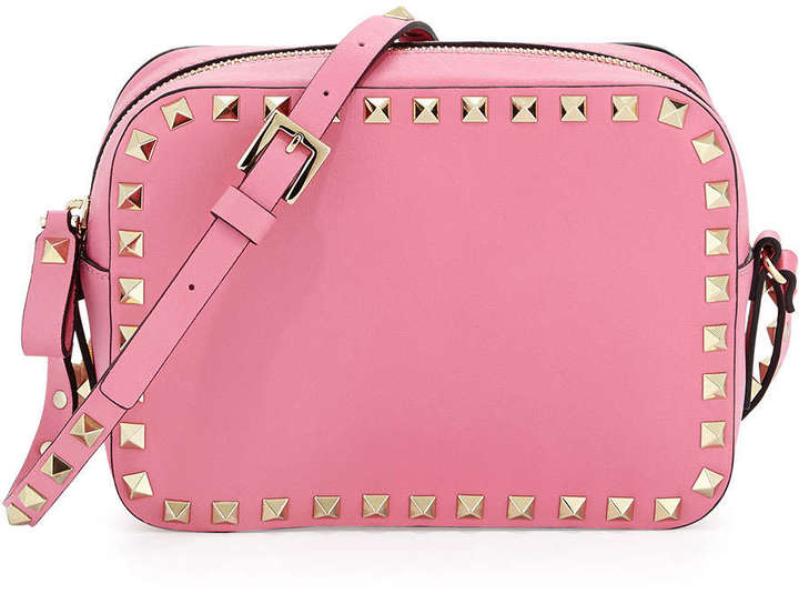 Valentino Neon Pink Leather Rockstud Crossbody Bag at 1stDibs  neon pink  crossbody bag, valentino hot pink bag, hot pink valentino bag