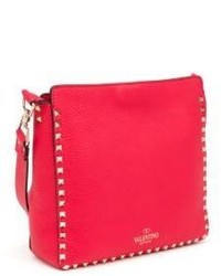 Valentino Rockstud Utilitarian Small Leather Crossbody Bag