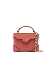 Manu Atelier Salmon Pink Micro Bold Leather Box Bag