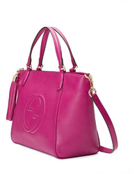 Gucci Soho Small Crossbody Tote Bag Bright Pink