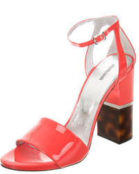 Roberto Cavalli Patent Leather Ankle Strap Sandals W Tags