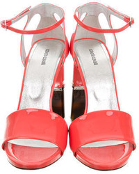 Roberto Cavalli Patent Leather Ankle Strap Sandals W Tags