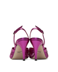 Gucci Pink Slingback Crawford Heeled Sandals