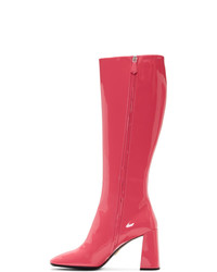 Prada Pink Patent Boots