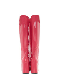 Prada Pink Patent Boots
