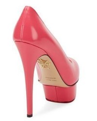 Charlotte Olympia Dolly Leather Platform Pumps