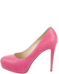 Brian Atwood Leather Platform Pumps