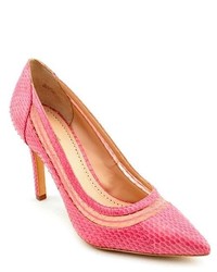 Pour La Victoire Cailyn Pink Leather Pumps Heels Shoes Uk 65