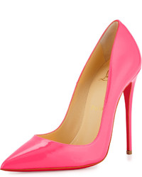 Christian Louboutin So Kate Patent 120mm Red Sole Pump Shocking Pink
