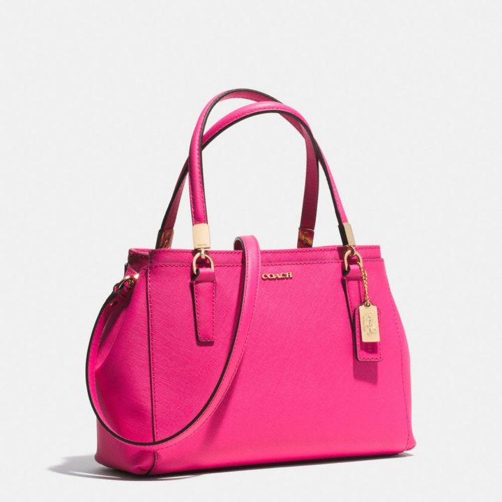 Coach Madison Pink Saffiano Madeline Leather handbag … - Gem