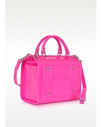 Versace Jeans Fluo Pink Patent Eco Leather Satchel