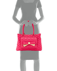 Betsey Johnson Be Mine Forever East West Tote Bag Fuchsia