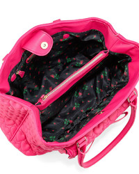 Betsey Johnson Be Mine Forever East West Tote Bag Fuchsia