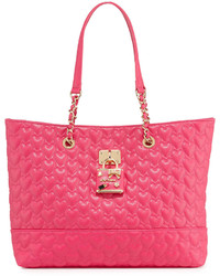 Betsey Johnson Be My Baby Quilted Tote Bag Fuchsia
