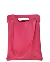 Carnet de Mode Deux Filles En Fil Leather Tote Bag Pink Kaba