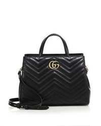 Gucci Gg Marmont Matelasse Leather Top Handle Tote