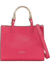 Furla Maggie Large Leather Tote Bag Pink