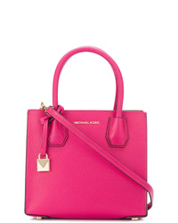 Women's Hot Pink Leather Tote Bags by MICHAEL Michael Kors | Lookastic