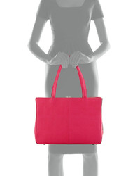 Hobo Morena Saffiano Extended Zip Tote Bag Pink