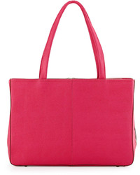 Hobo Morena Saffiano Extended Zip Tote Bag Pink