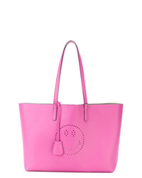 Anya Hindmarch Perforated Smiley Shopper Tote