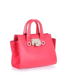 Jimmy Choo Riley S Hot Pink Leather Tote