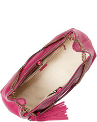 Gucci Soho Medium Leather Tote Bag Bright Pink