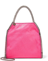 Stella McCartney The Falabella Mini Faux Brushed Leather Tote Pink