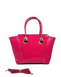 TheDapperTie Fuchsia Structured Large Tote Handbag Dws 20137