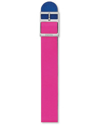 Fossil 18mm Hot Pink And Ultra Marine Leather Watch Strap