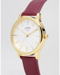 Limit 623537 Faux Leather Watch In Pink