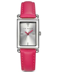 Ted Baker Bliss Rectangle Leather Strap Watch 20mm