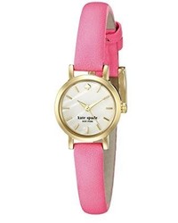 Kate Spade New York 1yru0367 Tiny Metro Gold Tone Watch With Pink Leather Band