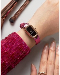 Marc Jacobs Mj1502 Metallic Pink Leather Watch