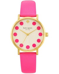 Kate Spade New York Bazooka Pink Dot Metro Watch