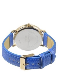 Journee Collection Round Face Aztec Print Simulated Leather Strap Watch