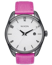Nixon The Bullet Leather Strap Watch 38mm