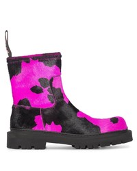 CamperLab Cow Print Leather Boots