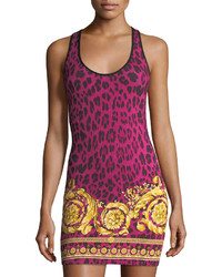 Versace Leopard Print Racerback Dress