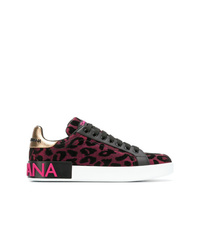 Hot Pink Leopard Low Top Sneakers