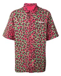 Hot Pink Leopard Short Sleeve Shirt