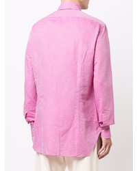 Kiton Point Collar Cotton Linen Shirt