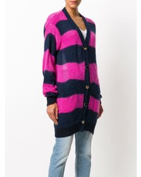 Versace Striped Button Up Cardigan
