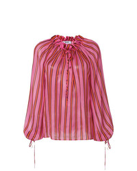 MSGM Billowing Striped Blouse