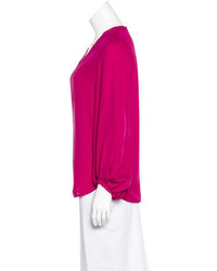 Diane von Furstenberg Silk Long Sleeve Blouse